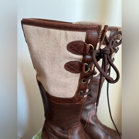 UGGS Leather Tall Lace up Winter Waterproof Boots - Picture 4 of 14